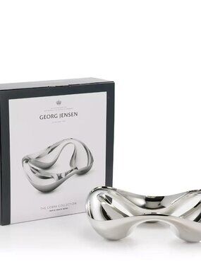 GEORG JENSEN COBRA TRIPLE SNACK BOWL STAINLESS STEEL 10019106 - BRAND NEW